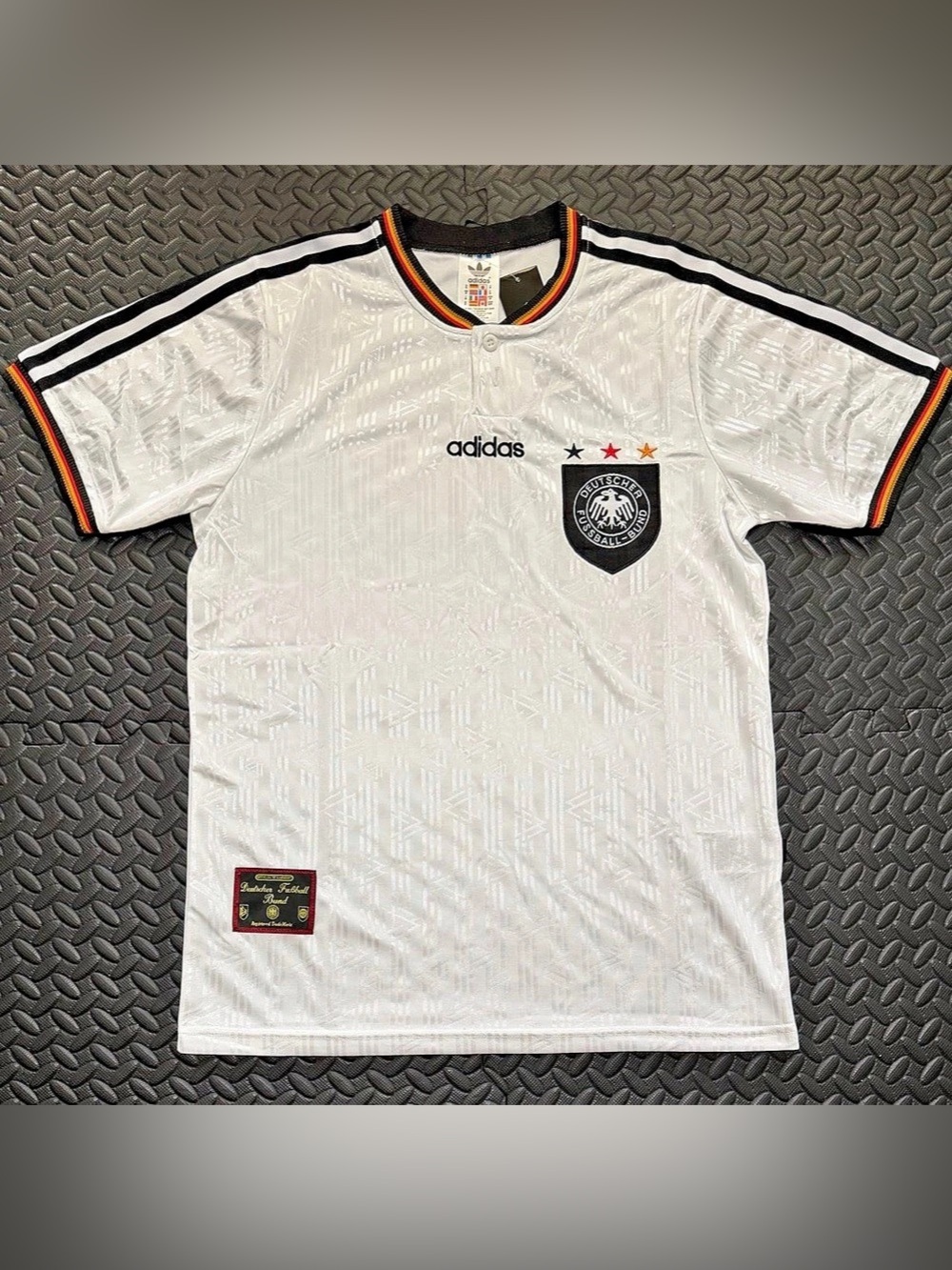 Germany 1996 Retro Home Retro Jersey White & Black Vintage Shirt Elegant Design